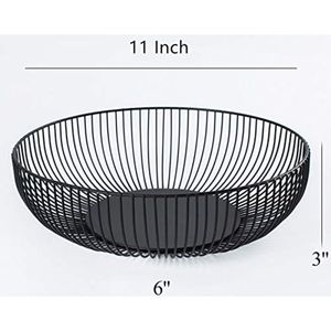 Panier à fruits moderne et chic en métal pour l'organisation de la cuisine, avec des lignes élégantes, une construction légère et un revêtement protecteur durable. - Product Image 1