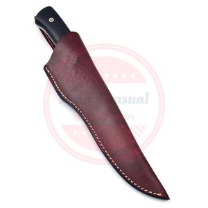 Cuchillo de chef de Damasco hecho a mano personalizado con Funda de cuero, cuchillo para carne, Cuchillos con mango de madera - Product Image 4