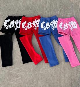 Best Manufacturer's New Arrival Unisex Sweatpants Custom Logo Lightweight Casual <b>Fleece</b> Puff Printing Zipper <b>Trouser</b> Mid - Product Image 5