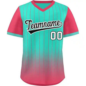 Camisetas de béisbol personalizadas para adultos, camisetas deportivas con cuello en V unisex y logotipo personalizado, proveedor de Pakistán OEM ODM - Product Image 2