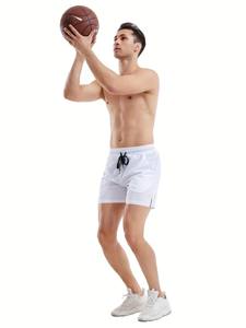 กางเกงขาสั้นกีฬาผู้ชายผ้าตาข่ายรัดเชือกเอวยางยืดมีกระเป๋า ผลิตในบังกลาเทศ - Product Image 4