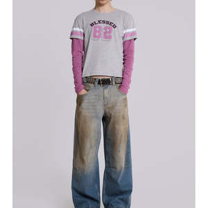 Camiseta de Manga Larga de Doble Capa para Niños, Camiseta de Hombre de Peso Pesado, Camiseta de Manga Larga de Doble Capa Personalizada - Product Image 2