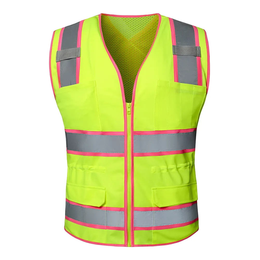 Gilet di sicurezza riflettente ad alta visibilità abbigliamento da lavoro di sicurezza Polo da uomo Quick Dry Polo T Shirt giallo arancione maglia PVC Logo tessuto colore MOQ