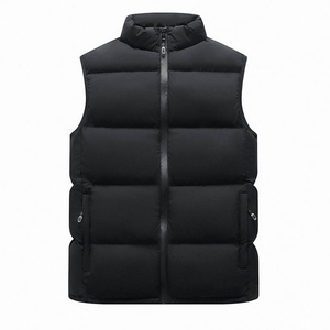 2025-26 nouveau Design manteau veste en gros personnalisé vers le bas gilet bouffant gilet avec Logo vers le bas manches demi hommes gilets bouffants - Product Image 2