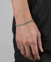 Pulsera de tenis de acero inoxidable con granates verdes y moissanita, estilo cubano con cuentas, joyería romántica hecha en India
