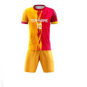 Ensemble de maillots de football personnalisés pour équipes adultes, designs personnalisables, respirant, manches courtes - Product Image 2