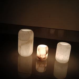 Soporte de luz de té de piedra de alabastro favorito del cliente Acabado de lujo Calidad Premium Artesanal Hecho a mano Construcción duradera - Product Image 3