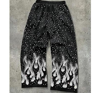 Wholesale Plus Size Straight Rhinestone <b>Baggy</b> Joggers <b>Mens</b> Pants Outdoor Use Rhinestone <b>Baggy</b> Joggers - Product Image 5
