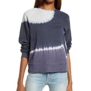 El más nuevo diseño de las mujeres de invierno impreso Tie Dye Fleece de gran tamaño recortado en forma de corazón Logo frontal sudadera - Product Image 4