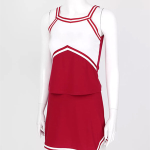 Nuevo uniforme de animadora de Spandex de ajuste personalizado, cómodo y transpirable, disfraz de animadora con diamantes de imitación con diseño Flexible - Product Image 3