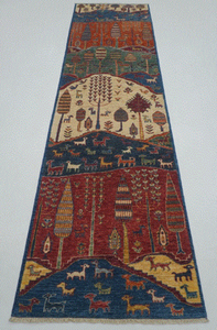 Alfombra Oriental de Lana Gabbeh Lorri Baft Hecha a Mano, Alfombra Contemporánea Anudada a Mano para Sala de Estar, Hoteles, Oficina, Comercial - Product Image 6