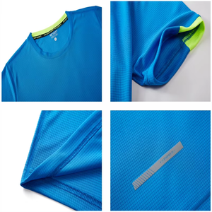 Camiseta deportiva de secado rápido Impresión personalizada Diseño de personalidad Camiseta de poliéster de cuello redondo para exteriores Patrón de logotipo de equipo bordado - Product Image 5