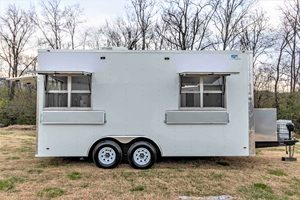 Hot Sale Orange Mobile Kitchen Trailer Fully Equipped Chicken Sushi Hot Dog Fast <strong>Food</strong> <strong>Truck</strong> Made Durable Fiberglass Aluminum - Product Image 3
