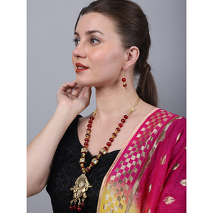 Maroon kanha เครื่องประดับแต่งงานกับเพทายเป็นหินหลัก - Product Image 2