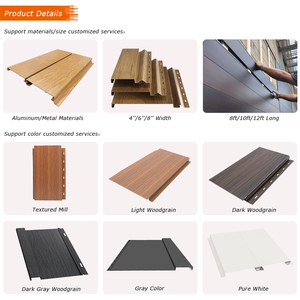 6 inch dekking, breedste 1/2 inch shiplap imitatiehout aluminium gevelbekleding, waterdicht en vochtbestendig voor binnen/buiten - Product Image 4