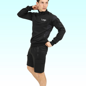 Conjuntos de chándal de algodón de dos piezas para hombre, personalizados al por mayor, de manga corta, ligeros, transpirables, anti-UV, de talla grande, para verano 2026 - Product Image 1