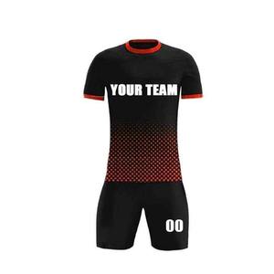 Vente chaude sur mesure multicolore 100% polyester anti-UV maillots de football écologiques pour hommes adultes OEM ensembles d'uniformes de football - Product Image 3