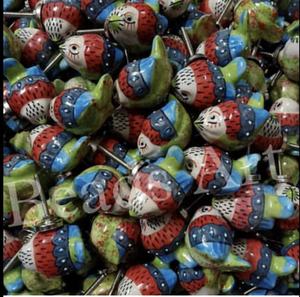 Pomos de cerámica hechos a mano para pájaros, animales, niños, calidad, exportación, cajón, manija de armario, Tiradores para armario, cocina, dormitorio, Industrial - Product Image 3