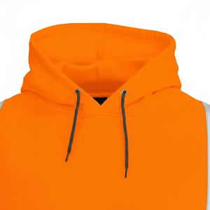 เสื้อฮู้ดทำงานสะท้อนแสงคุณภาพดีสำหรับผู้ชาย เสื้อฮู้ดผ้าฟลีซสะท้อนแสงมองเห็นได้ชัดเจน เสื้อฮู้ด Hi-vis - Product Image 5