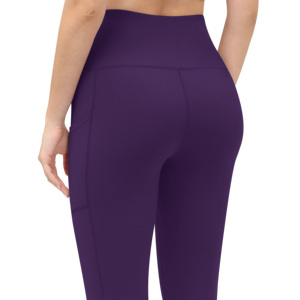 Leggings Capri de Sport Élastiques Respirants Taille Haute en Spandex/Polyester de Haute Qualité pour Femmes – Pantalons d'Entraînement à Séchage Rapide - Product Image 4