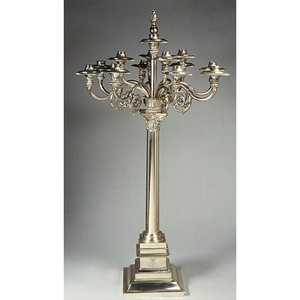 Support et support de candélabre durable en métal de couleur or pour la décoration centre de table vaisselle de mariage fantaisie à bas prix - Product Image 4