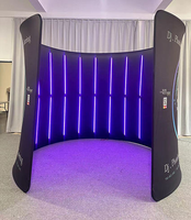 Photomaton rotatif à 360 degrés avec impression personnalisée, cabine photo circulaire