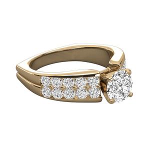 แหวนแต่งงาน/หมั้นเพชรแล็บโกรว์ทรงบริลเลียนต์ ทองคำแท้ 14K สำหรับผู้หญิง รุ่นคลาสสิก สี E รับรองโดย IGI - Product Image 6