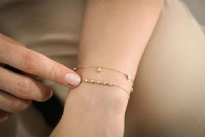 Tendance 1.00 Ctw Dôme Lab Grown Diamant Bracelet 14K Or Jaune Mignon Designer Bijoux pour Femmes pour Cadeaux Fêtes Mariages - Product Image 3