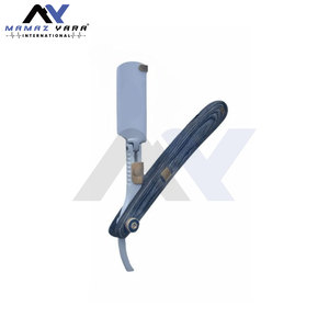 Navaja de Afeitar Profesional Negra y Blanca para Barbería, Corte Recto, Afeitado, Cuchilla para Cortar Cabello, Bigote y Cejas - Product Image 2