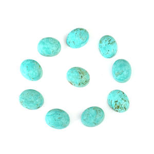 Tamaño personalizado forma ovalada verde cabujón suelto calibrado piedra preciosa Arizona turquesa Kingman piedras preciosas sueltas para la fabricación de joyas - Product Image 6