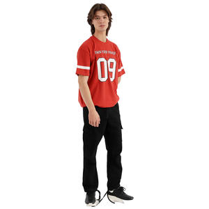 Uniformes de football américain personnalisés grande taille pour hommes, maillots imprimés numériquement, logos cousus personnalisés à manches courtes - Product Image 4