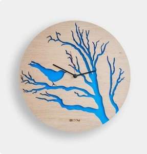 Horloge murale carrée moderne en bois, minimalistes, avec marques à fentes, design artistique, fonctionne à piles, pour la maison et le bureau - Product Image 4