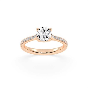 แหวนโรสโกลด์หรูหราพรีเมี่ยมสุดหรูพร้อมเพชรที่ปลูกในห้องปฏิบัติการเครื่องประดับสุดหรูที่ยั่งยืนสำหรับทุกโอกาส - Product Image 5