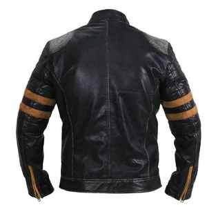 High Quality Fashion Mens Pure Leather Casual <b>Canvas</b> <b>Jacket</b> OEM Custom Logo Design Front Logo Position Leather <b>Jacket</b> - Product Image 2