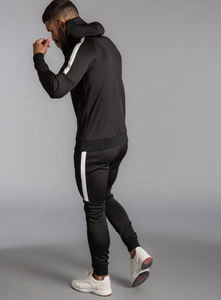 Survêtement de sport deux pièces en coton 100 % personnalisé pour homme, coupe ajustée, grande taille, collection 2026 - Product Image 3