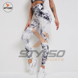 Pantalon de Yoga coloré, imprimé personnalisé, taille haute, Leggings doux pour la course à pied, le cyclisme, le Yoga, femmes, filles, prix bas - Product Image 3