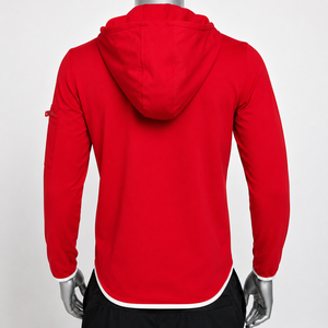 Chaqueta Deportiva Personalizada para Equipos, con Capucha Roja, Cierre Completo, Spandex/Poliéster, Diseño con Bloques de Color, Tallas hasta XXXXL - Product Image 2