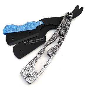 Navajas de Barbero Profesionales Negras para Peluquería, Afeitado Tradicional, Navaja de Filo Recto, Aseo Masculino Moderno y Clásico - Product Image 1