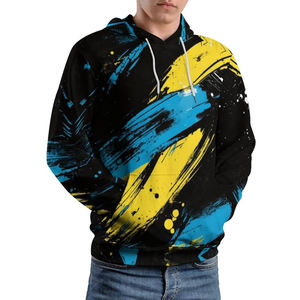 Pulls à capuche personnalisés avec impression numérique par sublimation pour hommes Sweat à capuche pour hommes avec logo personnalisé avec impression numérique Vintage Hip Hop Basics - Product Image 1