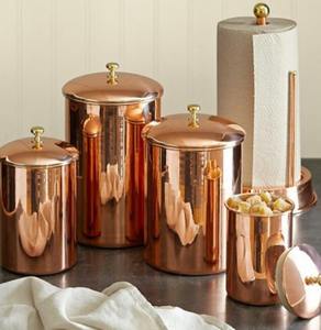 Boîte de rangement en cuivre pur de qualité supérieure, fabriquée à la main, taille personnalisée pour le rangement à la maison et en cuisine - Product Image 2