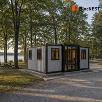 Maison conteneur extensible BlocNEST, bungalow préfabriqué modulaire au design moderne pour la vie de famille et les vacances