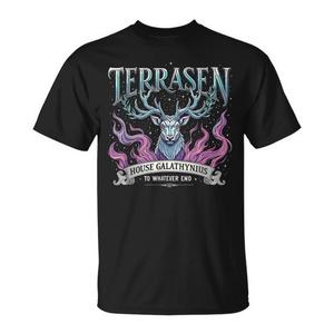Camiseta Vintage Terrasen House Galathynius Fantasy Stag, diseño de arte de fantasía promocional de primera calidad - Product Image 1