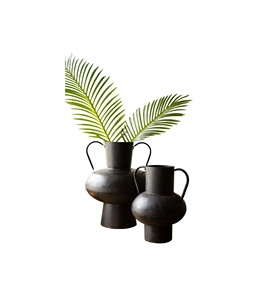 Vase à fleurs en aluminium léger tendance avec surface polie en or fait pour la décoration de fête de mariage ou de couloir - Product Image 4