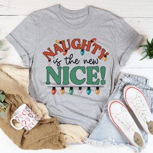 Naughty es la nueva camiseta holgada y linda para mujer, talla XL, de jersey transpirable con personaje animado y decoración de letras - Product Image 1