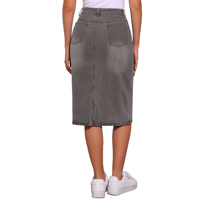 Jupes en jean délavé pour femmes, taille plus, respirantes, écologiques, tendance, longueur genou, design personnalisé, fabriquées au Bangladesh