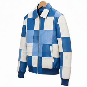 Veste en cuir tendance pour homme, plusieurs coloris, ton uni, veste en cuir de haute qualité pour homme - Product Image 4