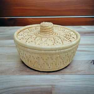 Casserole ronde de panier d'herbe de Moonj écologique d'artisanat indien du prix le moins cher pour la maison - Product Image 5