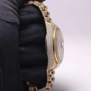 41MM Luxe Glacé Moissanite Diamant Boîtier Rond Forme Montre Homme Buste Vers Le Bas Style Hip Hop Montre Unisexe Bijoux De Mode - Product Image 5