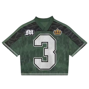 Maillot court Boxy personnalisé pour hommes, streetwear vintage, t-shirt de sport pour le football, le basket-ball et le football-maillot en maille imprimé rétro - Product Image 6