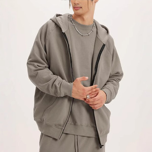 H5515 Hoodies Manufacturer Wholesale Custom 400 Gsm Cotton Blends Zip Up Hoodies Oversized For Men & Women Hoodies - Product Image 1